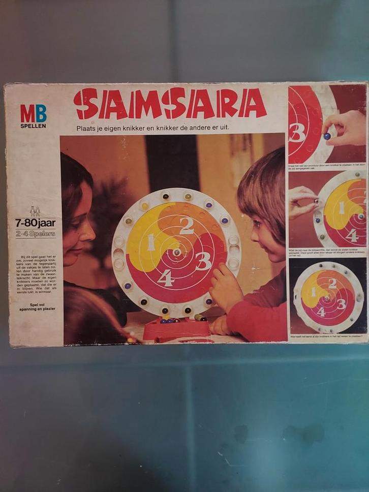 Samsara MB Spellen - Klassiek Knikkerspel, Hobby en Vrije tijd, Gezelschapsspellen | Bordspellen, Gebruikt, Een of twee spelers
