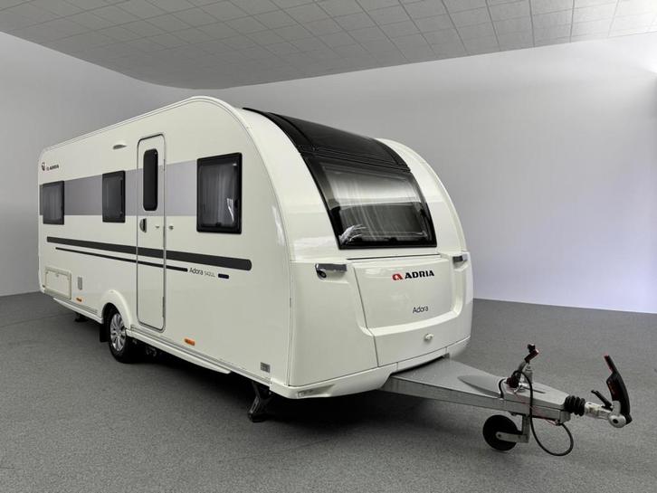 Adria Adora 542 UL Mover Panoramadak Voortent Enkele bedden, Caravans en Kamperen, Caravans, Bedrijf, tot en met 4, Rondzit, Adria