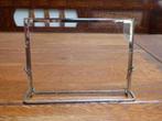Art deco fotohouder, metaal en glas (1)