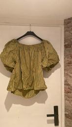 Anthropologie groen-gele streep top met pof mouwen maat 42, Kleding | Dames, Tops, Maat 42/44 (L), Ophalen of Verzenden, Zo goed als nieuw