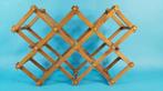 Vintage houten wijnrek, inklapbaar, voor 10 flessen. 7C2