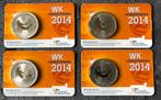 Set van 4 coincards WK Oranjepenning 2014, Van Persie, Postzegels en Munten, Munten | Nederland, Setje, Overige waardes, Koningin Juliana