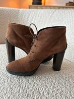 Tod’s veterlaarzen met hak maat 36,5, Kleding | Dames, Schoenen, Bruin, Ophalen of Verzenden, Zo goed als nieuw, Tod’s