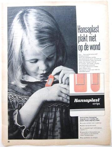 20 vintage advertenties reclames Hansaplast 65-75 pleister beschikbaar voor biedingen