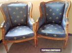 2 x antiek vintage Bergere fauteuil stoel meubel troon, Ophalen, Hout, Gebruikt, Minder dan 75 cm