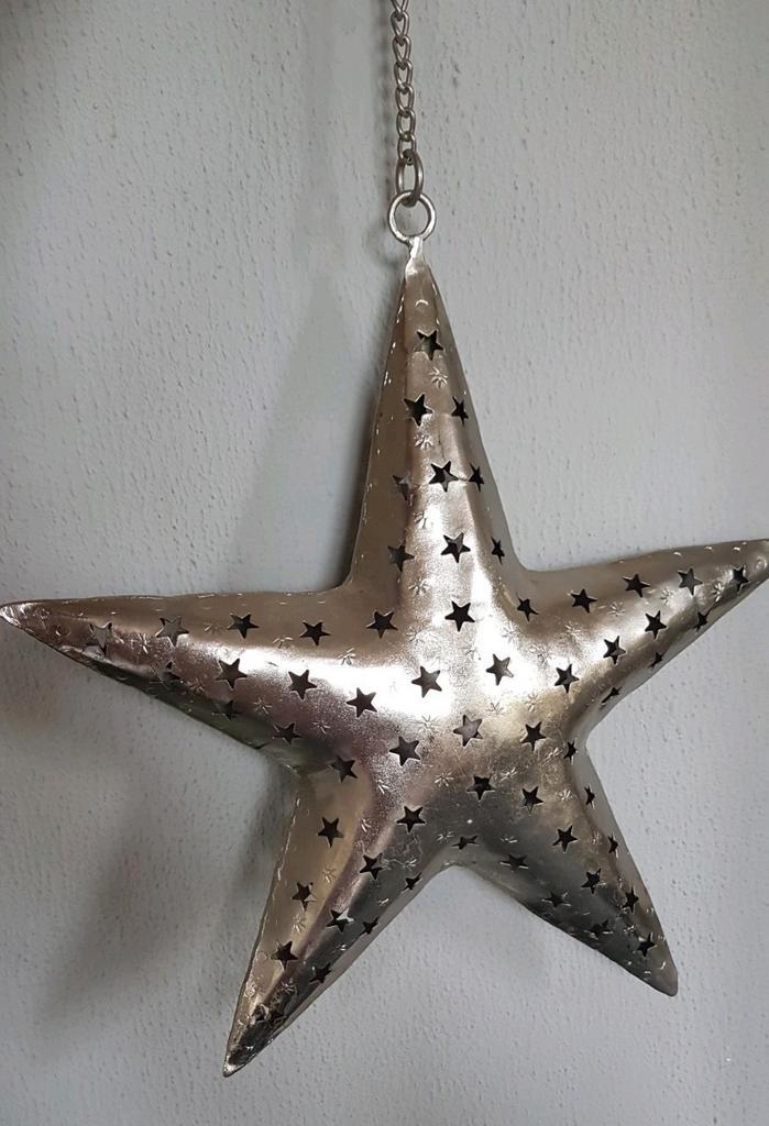 Metalen ster waxinelichthouder, Diversen, Kerst, Zo goed als nieuw, Ophalen of Verzenden