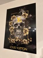 Groot Louis Vuitton stijl schilderij – goud en zwart, Huis en Inrichting, Ophalen of Verzenden, Zo goed als nieuw, Schilderij