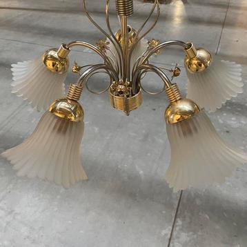 Honsel vintage jaren 80 90 goud kroonluchter hollywood beschikbaar voor biedingen