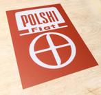 POLSKI FIAT reclamebord plastic 35x25 cm, Ophalen of Verzenden, Auto's
