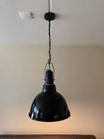 Industriële zwart glimmend metalen hanglampen, Ophalen, Zo goed als nieuw, Metaal, Minder dan 50 cm