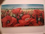 Canvas schilderij  met papavers klaproos, Ophalen of Verzenden