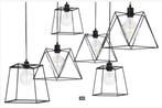 Eco-Light Brooklyn Vintage hanglamp zwart 6xE27 NIEUW, Nieuw, Modern, Ophalen of Verzenden, Metaal