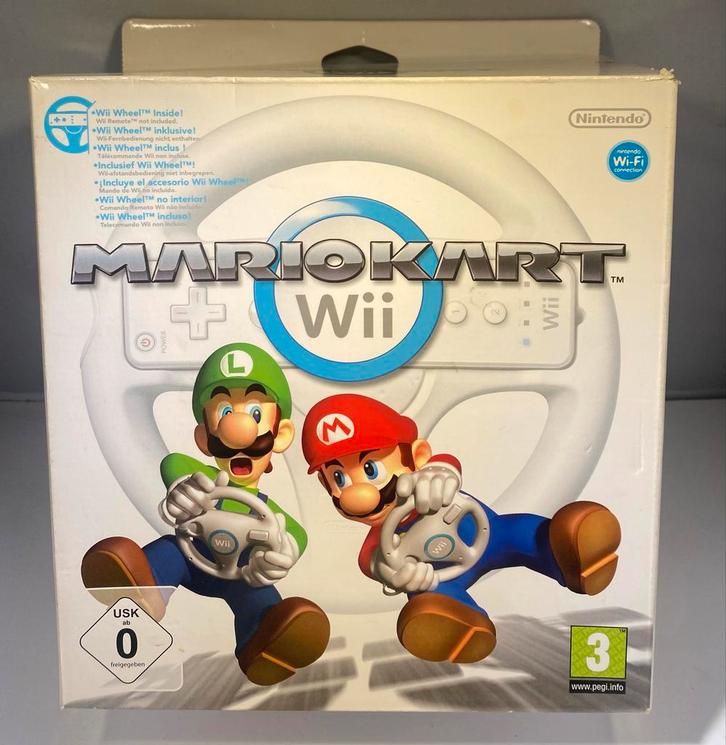 Mario Kart Wii - Compleet met Stuur!, Spelcomputers en Games, Games | Nintendo Wii, Zo goed als nieuw, Racen en Vliegen, 3 spelers of meer