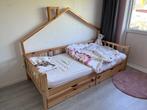 Mooi bed huisje, eenpersoons, met twee lades, Ophalen, 90 cm, Eenpersoons, Wit
