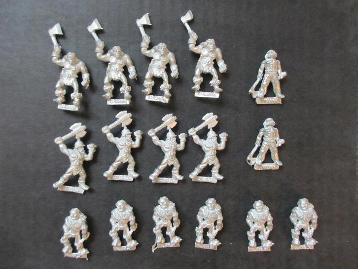 Warhammer Fantasy - vintage metalen Norse / Chaos Raiders, Hobby en Vrije tijd, Wargaming, Gebruikt, Warhammer, Figuurtje(s), Ophalen of Verzenden
