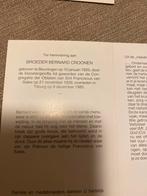 Broeder Croonen1920 Beuningen 1985 Tilburg, Verzamelen, Ophalen of Verzenden, Bidprentje