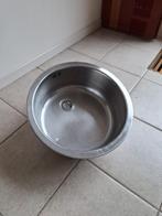 RVS wasbak / gootsteen in goede staan. Inclusief kraan, Doe-het-zelf en Verbouw, Sanitair, Ophalen, Gebruikt, Rvs, Wastafel
