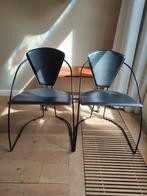 2x vintage Arrben Linda Italy design stoelen, Ophalen of Verzenden, Zo goed als nieuw, Zwart, Twee