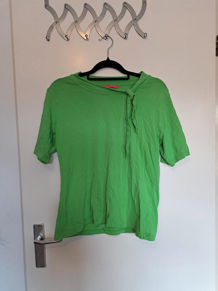 Shirt Lien en Giel, Kleding | Dames, T-shirts, Zo goed als nieuw, Maat 42/44 (L), Groen, Korte mouw, Ophalen of Verzenden