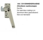 AXA 3319 BINNENDRAAIEND Afsluitbare raamboompjes, Ophalen, Nieuw, Overige materialen, Slot