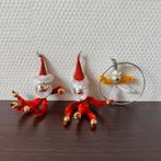 3 Vintage Gablonzer Kerstbal Mannetjes, Clowns, Kersthanger, Ophalen of Verzenden