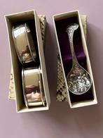 vintage opbergdoosjes met van verzilverde tafel accessoires, Ophalen of Verzenden