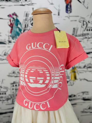 Gucci roze logo t-shirt meisje maat 5 NIEUW ✅ beschikbaar voor biedingen