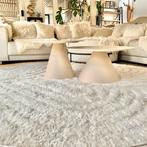 Retro fluffy - soft creme vloerkleed - fotoshoot, Ophalen, 150 tot 200 cm, Rond, Zo goed als nieuw