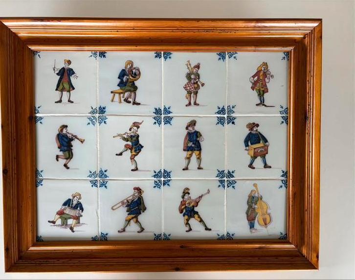 Makkumer aardewerk Tegeltableau, Antiek en Kunst, Antiek | Wandborden en Tegels, Ophalen of Verzenden