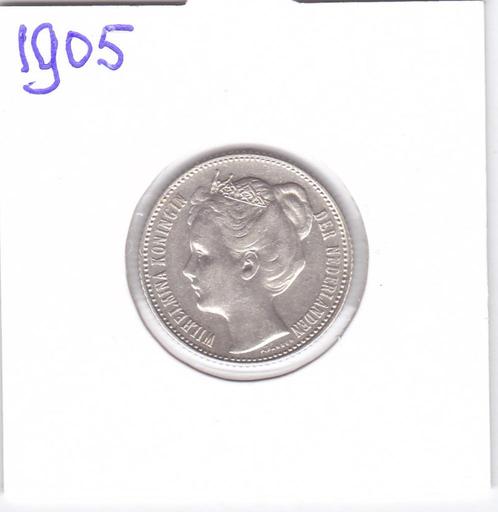 Heel mooie halve gulden 1905 voor slechts 39 euro, Postzegels en Munten, Munten | Nederland, Losse munt, ½ gulden, Koningin Wilhelmina