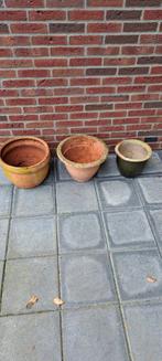 Gratis potten tuinpotten bloempot, Tuin en Terras, Bloempotten, Steen, Rond, Gebruikt, Minder dan 25 cm