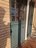 Voordeur hardhout 2 delig en luiken, Gebruikt, Buitendeur, 200 tot 215 cm, Hout