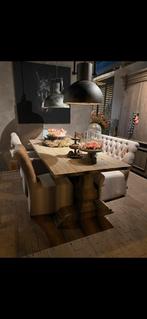 Klooster tafel castle serie 220cm showmodel eetkamertafel, Vijf personen of meer, Rechthoekig, Nieuw, 200 cm of meer