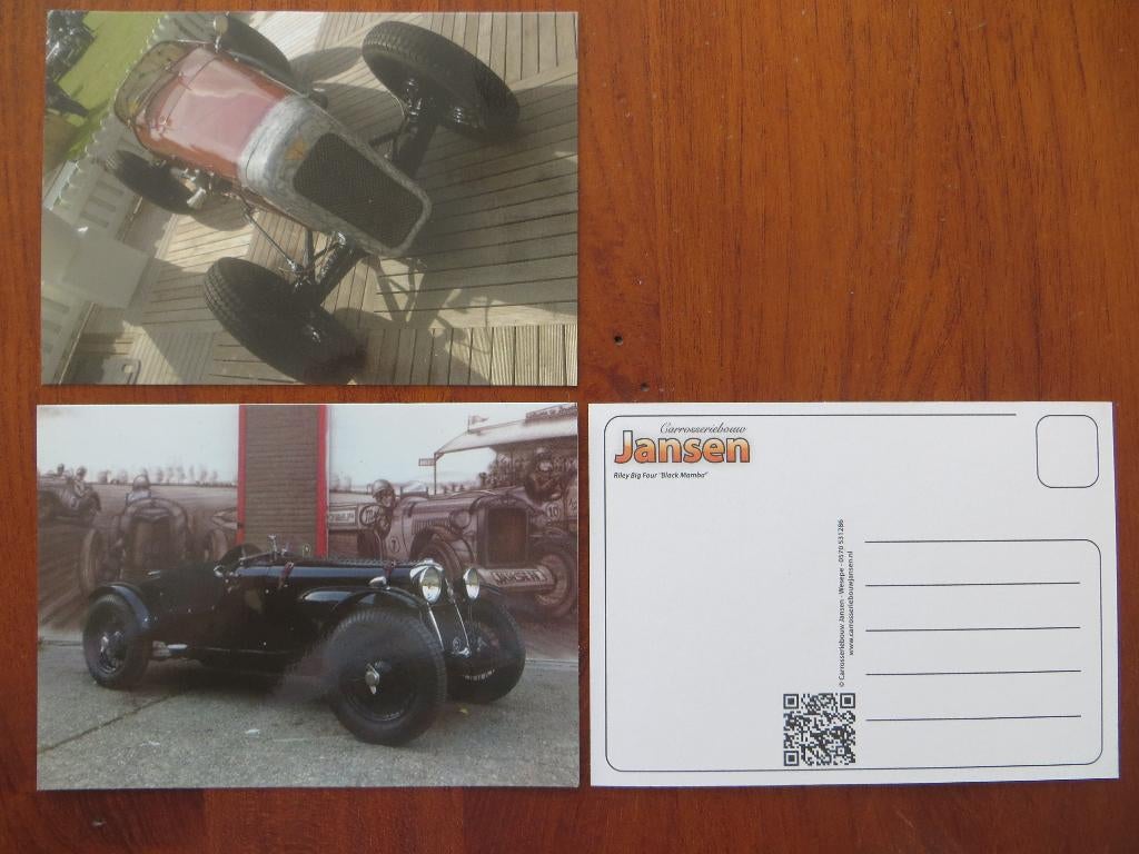 Ansichtkaarten Riley Big Four en Austin Seven, Ophalen of Verzenden, Nieuw, Overige merken