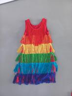 Boland regenboogjurk met accesoires maat M., Carnaval, Zo goed als nieuw, Kleding, Ophalen