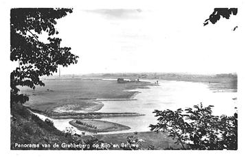 963603	Grebbe Grebbeberg Gld	Panorama	Rijn 	Gld 1955	Gelopen beschikbaar voor biedingen