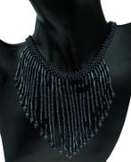 Hematiet edelsteen fraaie ketting 14k gouden slot dames, Ophalen of Verzenden, Goud, Ketting, Met edelsteen
