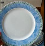 Servies AH met blauwe rand, borden, kopjes, theepot etc., Huis en Inrichting, Keuken | Servies, Bord(en), Ophalen of Verzenden