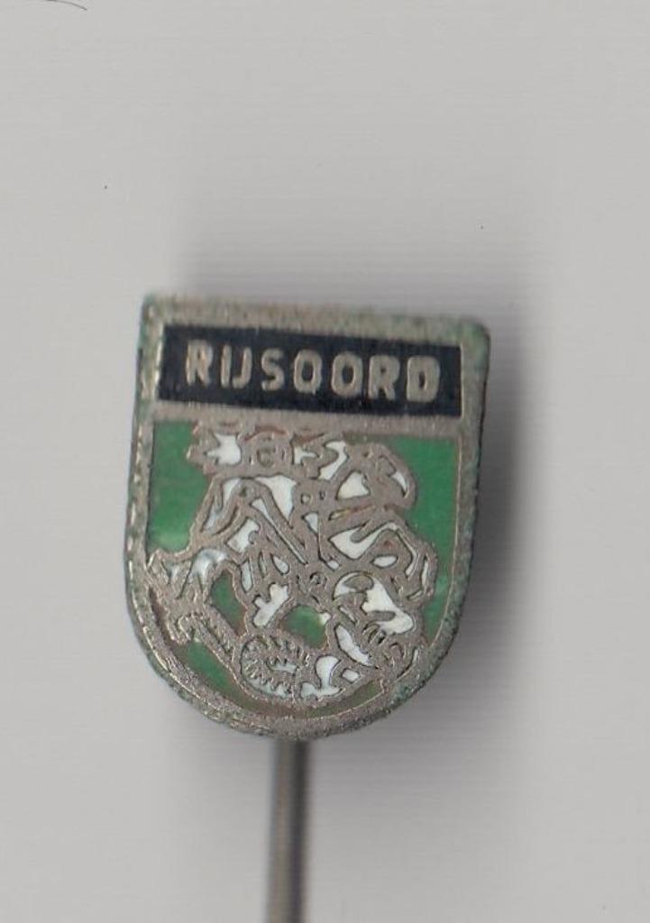 Rijsoord emaille stadswapen speldje, Verzamelen, Speldjes, Pins en Buttons, Gebruikt, Speldje of Pin, Overige onderwerpen, Ophalen of Verzenden