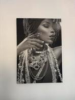 Canvas vrouw 100x70 CM, Antiek en Kunst, Kunst | Tekeningen en Foto's, Ophalen