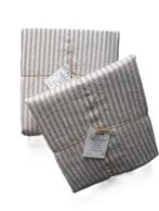 100% linnen dekbedovertrek 140x200 (set van 2) Sand/White, Eenpersoons, Beige, Dekbedovertrek, Nieuw