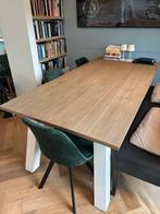GRATIS: Grote, gezellige eettafel - 200x100 cm, Huis en Inrichting, Tafels | Eettafels, Ophalen, Gebruikt, Eikenhout, 200 cm of meer