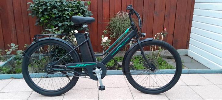 HitWay Mountainbike Elektrische Fiets 26 Inch Matt Zwart, Fietsen en Brommers, Elektrische fietsen, Gebruikt, Overige merken, Minder dan 47 cm