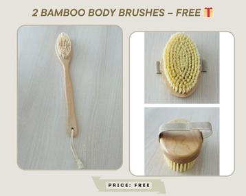2 Bamboo Body Brushes - FREE  beschikbaar voor biedingen
