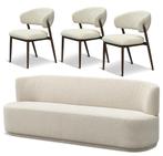 eetkamerbank beige Japandi stijl rond 220cm lang, Ophalen, Japandi, Minder dan 75 cm, Nieuw