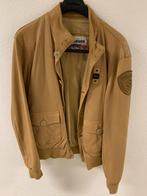 Leren blauer jack maat m of 48 nieuw, Nieuw, Blauer, Beige, Maat 48/50 (M)