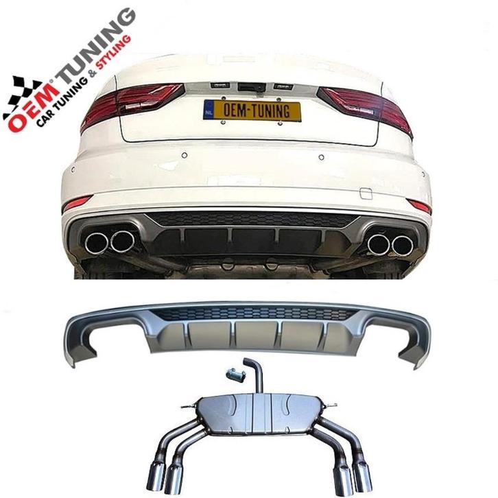 S3 DIFFUSER + S3 uitlaat | AUDI A3 8V | 2016-2019| non sline, Auto diversen, Tuning en Styling, Ophalen of Verzenden