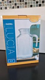 Glazen waterkan, NIEUW Voor 1,5 liter, Glas of Glazen, Nieuw, Ophalen of Verzenden, Glas