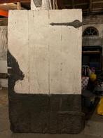 Oude originele staldeur met unieke schanieren uit monument, Doe-het-zelf en Verbouw, Deuren en Horren, Ophalen, Gebruikt, 80 tot 100 cm