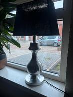 2x Zilveren Lampen met Zwarte Kap, Ophalen, Gebruikt, Metaal, Minder dan 100 cm